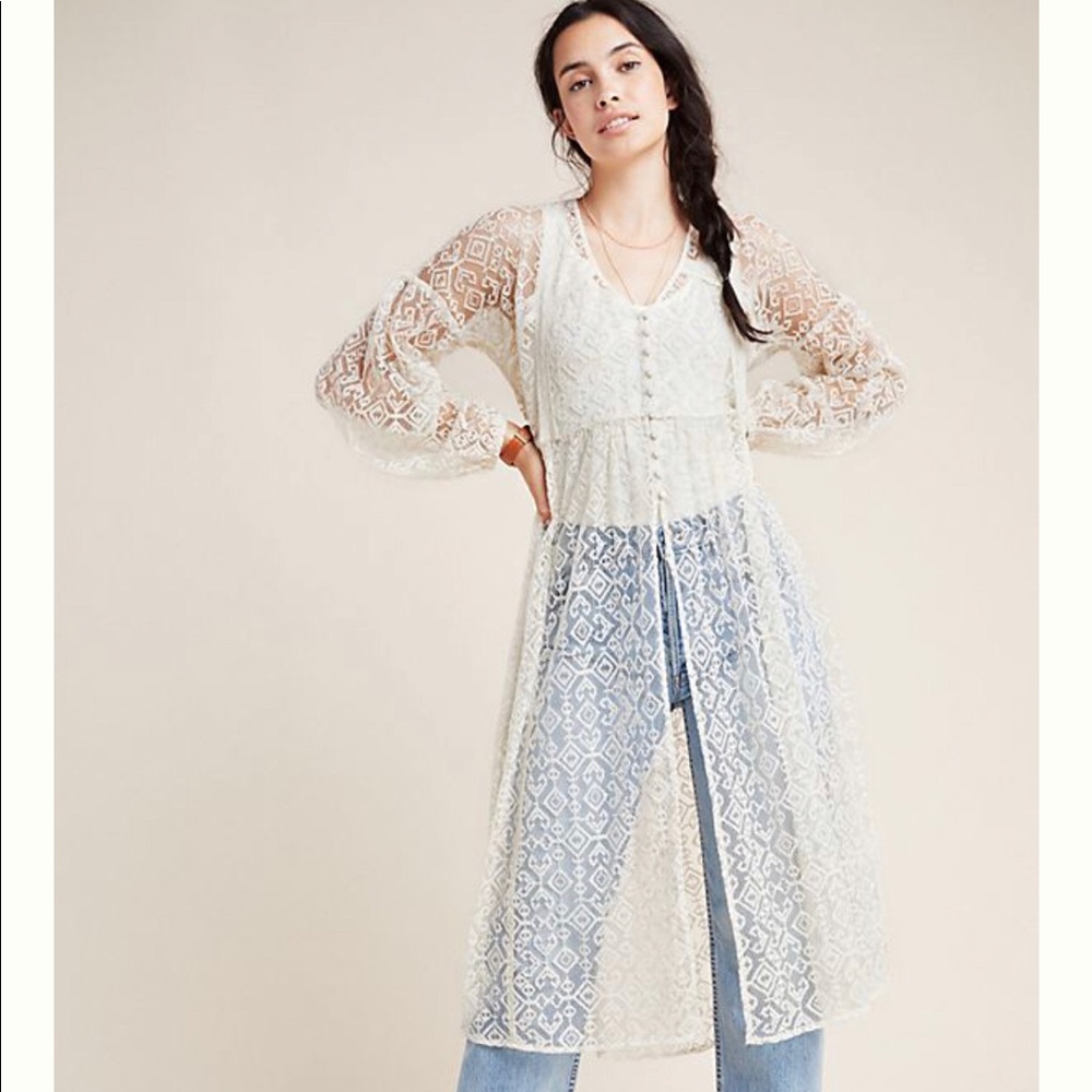 Lace duster by Maeve for Anthropologie